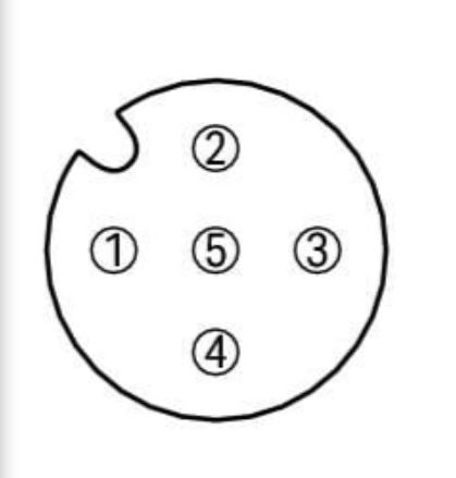 SSMELEC-CON-M12-5P-M-R  Conector hembra M12