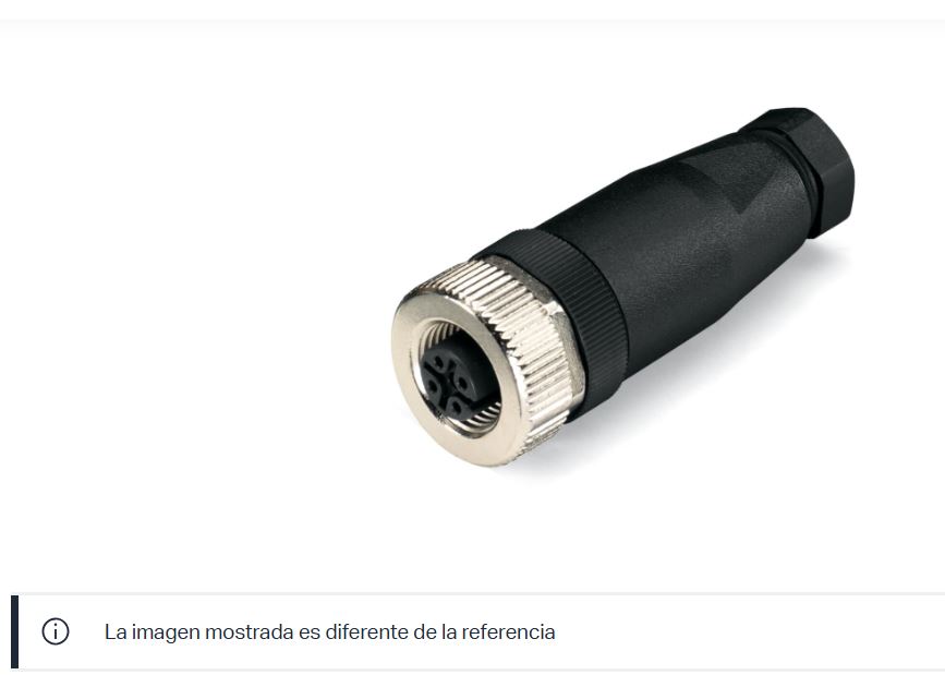 SSMELEC-CON-M12-5P-M-R  Conector hembra M12