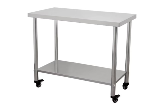 SSMART Mesa de trabajo Isla Movil Mindejal Mmim90 Acero Con Entrepaño Modelo: 49591049