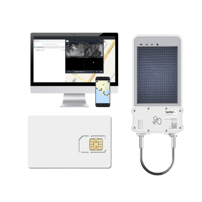 kIT Cerradura Inteligente GPS con Energía Solar / SolarGuardX 100 / Seguimiento de Activos LTE Cat-M1 / Desbloqueo por RFID BLE OTA / Impermeable IP67 / Detección de Movimiento / Batería 14400mAh / + EPCOMGPSANUAL + SIM500MB2Y | SOLARGUARDX100KIT