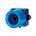 Combinacion de baliza LED color Azul y sirena electrónica de 31 tonos resistente a la intemperie de volumen máx. 123 dB a 12-24 VCD | QWCD50-012024-B-LC