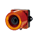 Combinacion de baliza LED color Ámbar y sirena electrónica de 31 tonos resistente a la intemperie de volumen máx. 123 dB a 110-240 VCA | QWCD50-110240-A-LC