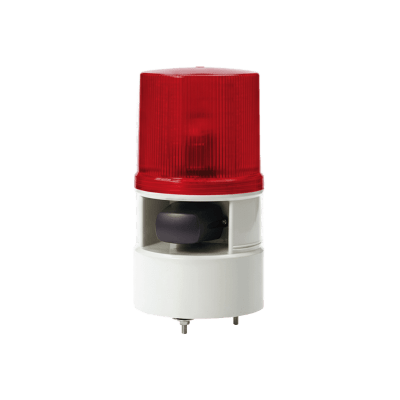 Luces de advertencia color Rojo con sirena incorporada con 5 tonos máx. 105 dB en 12-24 VCD | S125DML-WS-012024-R