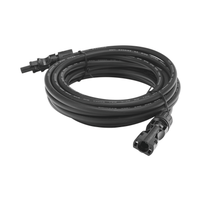 Cable Fotovoltaico 2.5 m, Negro, Calibre 10 AWG con Terminales MC4 en Ambos Extremos | CBLMC42P5MBLKV2