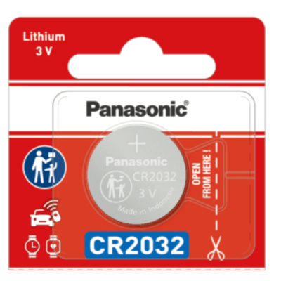 Batería de litio CR2032 de 3 V a 225 mAh (No recargable) | CR2032PM