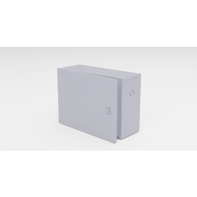 Gabinete para instalación de 1 Batería , Fabricado en Lámina Galvanizada, Accesorios para poste (No incluidos) | GBP01