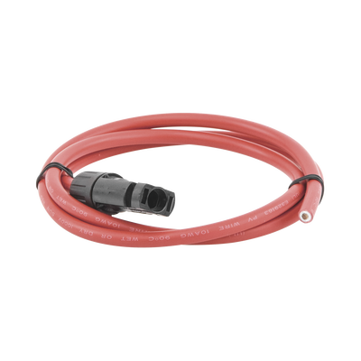Cable Fotovoltaico, 1 m, Rojo, Calibre 10 AWG con Terminal MC4-M en un extremo | CBLMC41MRED
