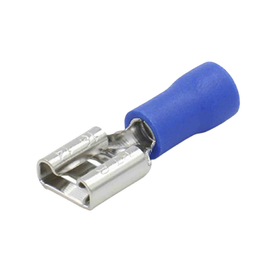 Terminal tipo hembra aislada 0.250 / 16 - 14 AWG / Azúl / Para baterías con terminal F1 / Paquete de 25 piezas. | AE55095