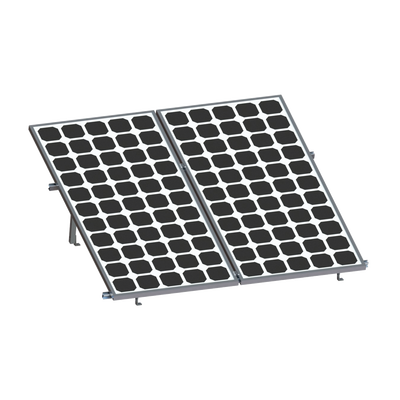Montaje para 2 Paneles Solares, Riel "8" de 2700mm para Módulos con Espesor de 30-35mm, Velocidad de Viento Máx. 136km/h | VEKTOR8R2700
