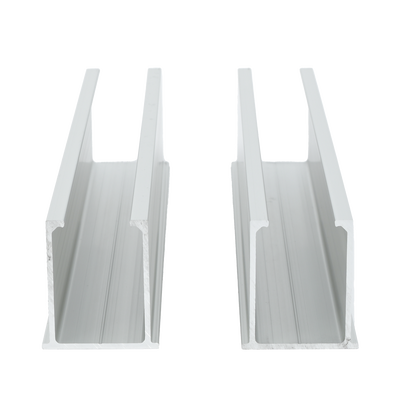 Juego de 2 Mini Rieles De Aluminio para Montaje de Módulos Solares en Techo (Instalación plana 0°). Incluye 4 Tornillos Perforantes. | VEKTORMINI