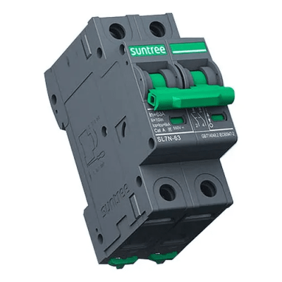 Protección Térmica/ Interruptor 2P, 32 A,  Corriente Directa  800 Vcc para Aplicación Fotovoltaica Montaje Riel DIN | SL7N63C32/2P