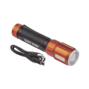 Linterna LED Portátil Recargable 500 Lúmenes con Luz Frontal y Lateral de Trabajo. Lámpara con tapa de Extremo con Imán, USB-C | 56412