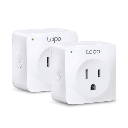 Mini tomacorriente inteligente Wi-Fi, 100 - 120V~, 50/60Hz, 15.0A, compatible con Amazon Alexa y Google Assistant, color blanco. | TAPOP100-2P