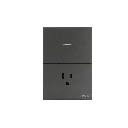Placa con Interruptor Sencillo y 1 Toma  Corriente 10 -15 A 127 V  60 Hz. | JTL-G7744
