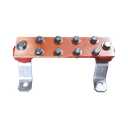 Barra Unión Muro 1000A / Cobre 100% / Montaje Incluido / Aisladores Rojos / EIA-TIA-BICSI / TMGB-TGB | LP-BUS-MURO