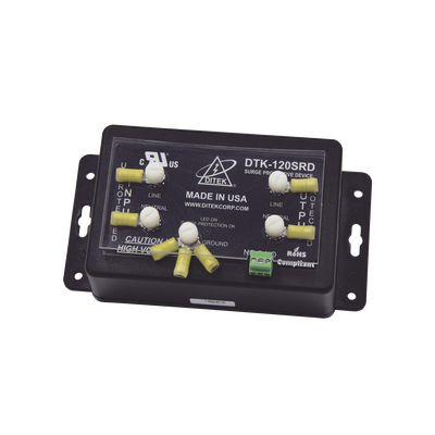 Protector 120 VCA Serie / 20 A / Contacto Seco / EMI/RFI / Paneles de Incendio y Equipo Crítico | DTK-120SRD