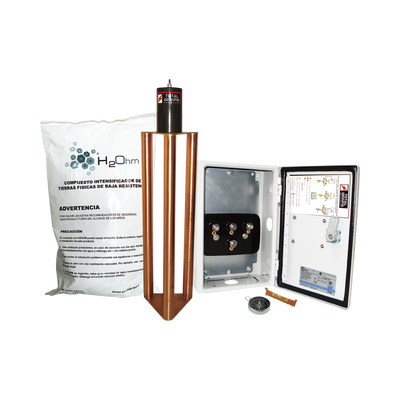 Electrodo de puesta a tierra de 400 A con  Filtro y Compuesto H2Ohm. | TG-400K