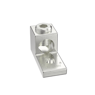 Terminal tipo Lengüeta Recta de Aluminio con Agujero 1/4", y Barril para Cable #14 - 2/0 AWG | LAMA2/0-14-L