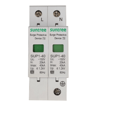 Supresor de Picos Transitorios de Voltaje, Diseñado Para Sistemas Fotovoltaicos, Uso en Corriente Alterna 220 Vca ,2 Polos. | SUP1H40/220VAC/2P