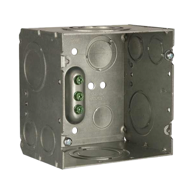 Caja Cuadrada 4- 11/16" x 4 11/16"/ Profundidad de 3-1/4"/ 2 Entradas  1", 1 1/4", 1 1/2", 2", 2 Entradas 1"-1 1/4", 2 Entradas 3/4 "- 1", 4 Entradas 1/2" - 3/4", 2 Entradas 1/2". | HUB260