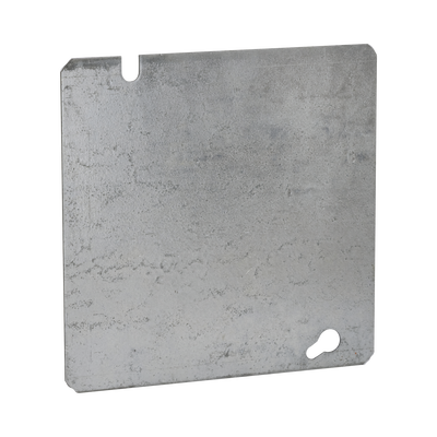 Tapa Cuadrada Ciega de  Acero Galvanizado de 4 11/16". | HUB-832
