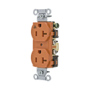 Contacto Dúplex Conexión a Tierra Aislada/ 20 A 125 V/ 2 polos 3 Hilos/ Color naranja/ Nema 5- 20R/ Grado Comercial. | HUB-IG5352