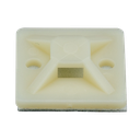 Montaje-Sujetador Adhesivo STRONGHOLD de 4 Vías de 1" x 1" x 1/4", Color Natural,  Nylon 6.6 Retardante de Llamas V-2, Paquete de 100pz | SMP16A-C