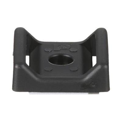 Sujetador Para Cable, con Adhesivo, 28.5 x 28.5 mm (1.12 in x 1.12 in), Color Negro, Paquete de 100pz | ABMT-A-C20