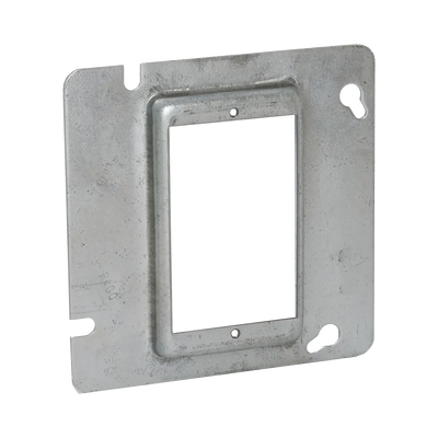 Sobretapa Cuadrada Galvanizada  de 4 11-16", realce de 1/2". | HUB-837