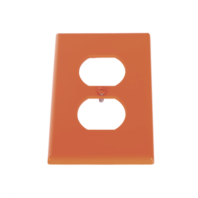 Tapa para Contacto Dúplex Color naranja. | HUB-P80R