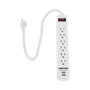 Multicontacto con 6 contactos aterrizados y 2 puertos usb. | SYS-136204