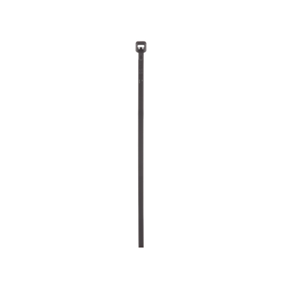Cincho de Nylon 6.6 de Bloqueo, 203 mm largo x 2.5mm ancho, Color Negro, Exterior Resistente a Rayos UV, Paquete de 100pz | PLT2M-C0