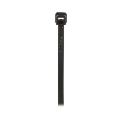 Cincho de Nylon 6.6 de Bloqueo, 203 mm largo x 2.5mm ancho, Color Negro, Exterior Resistente a Rayos UV, Paquete de 1000pz | PLT2M-M0