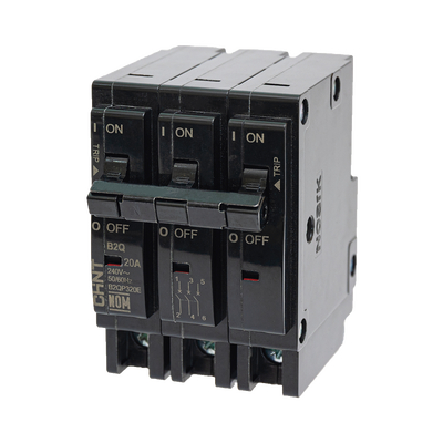 MCB - Interruptor Termomagnético Enchufable, Serie: B2Q, 3P, 15A, 240V (SKU:1002294) | B2QP315E