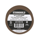 Cinta Eléctrica STRONGHOLD para Aislar, de PVC, Uso General Reparación y Mantenimiento, Grosor de 0.18mm (7 mil), Ancho de 19mm, y 20.12m de Largo, Color Café | ST17-075-66BR