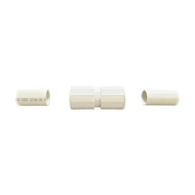 Manguito / Cople Morbidx IP67 libre de halógenos para unir tubería rígida de 20 mm (3/4) permite una instalación hermética no necesita pegamento | DX-43-020