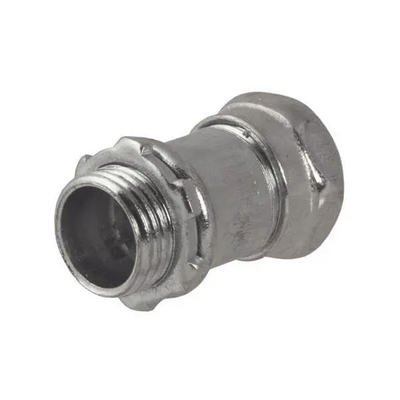 Conector Recto Compresión de Acero Galvanizado para Pared Delgada de 1 1/4". | HUB-2905