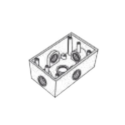 Caja Condulet FS de 1" (25.4 mm) con cinco bocas a prueba de intemperie. | RR-2748