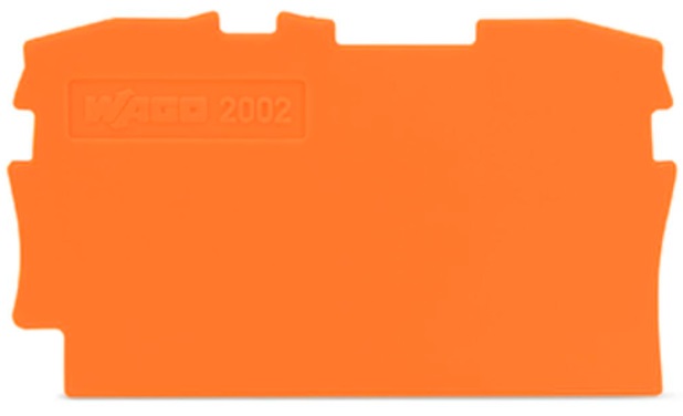 SSMELE 2002-1292 Placa final e intermedia; espesor 0,8 mm; naranja.
