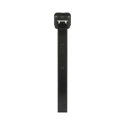 Cincho de Nylon 6.6 de Bloqueo, 188 mm largo x 4.8mm ancho, Color Negro, Exterior Resistente a Rayos UV, Paquete de 1000pz | PLT2S-M0