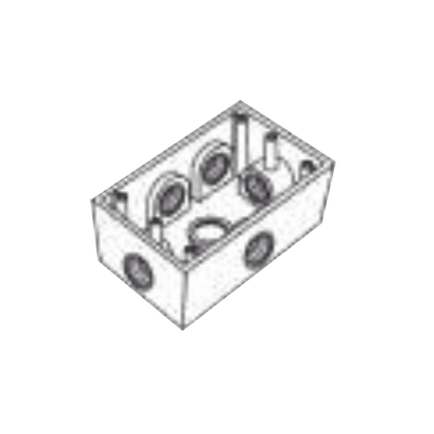 Caja Condulet FS de 1/2" (12.7 mm) con seis bocas a prueba de intemperie. | RR-0289