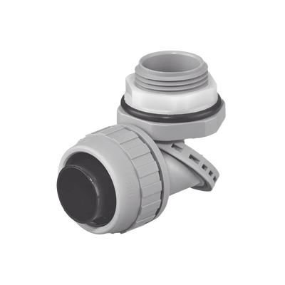 Conector Multi Posición de Nylon de 1" para Tubería Liquidtight Polytuff. | HUB-PS1009-NGY