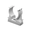 Soporte de presión (Abrazadera), PVC Auto-extinguible, abierto para tubería de 50 mm | GW-50-629