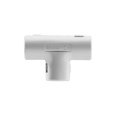 Unión en "T" para tubería rígida, recomendado para cable eléctrico, PVC Auto-extinguible, de 25 mm | DX-40-225