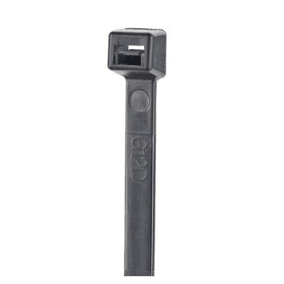 Cincho de Nylon 6.6 StrongHold™, 1220mm largo x 9mm ancho, Color Negro, Cámara impelente, Paquete de 50pz | S48-175-L0