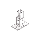 Base Rectangular con 2 perforaciones para Perfil Sencillo. | ANC-HN03