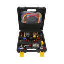 Manómetro de 4 vías con Accesorios para Gas refrigerante  R410A/ R32/ R134A/R22 | PSTH08002