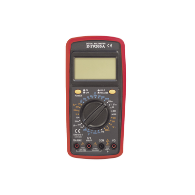 Multímetro Digital Compacto 600 Vcc /  Vca  CATII,  con Pantalla LCD (No incluye Batería) | DT9205A