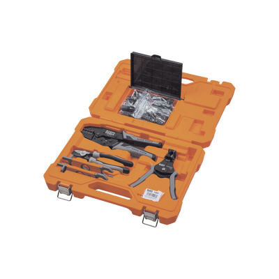 Juego de Herramientas de Conexión Fotovoltaica (Solar), 6 Piezas: Estuche, 2 Llaves Aisladas MC4, Cortador 1/0 AWG Al, Pelacables 6-12 AWG Sólido y 8-14 AWG Trenzado, Ponchadora MC4T 10-14 AWG | 92919S