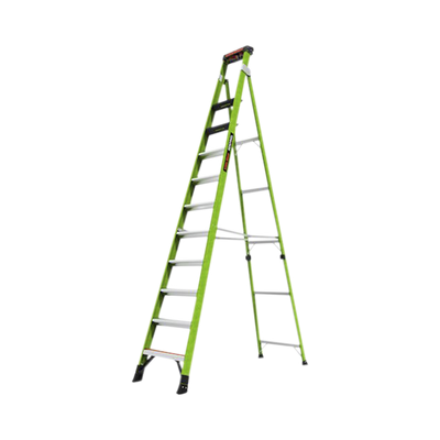 Escalera de 3.65 m Capacidad máxima de 170 Kg, inclinada, de fibra de vidrio con almohadilla de pared giratoria. | SENTINEL12